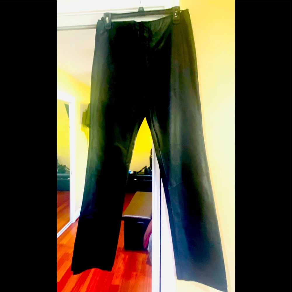 Real leather Guess black pants
